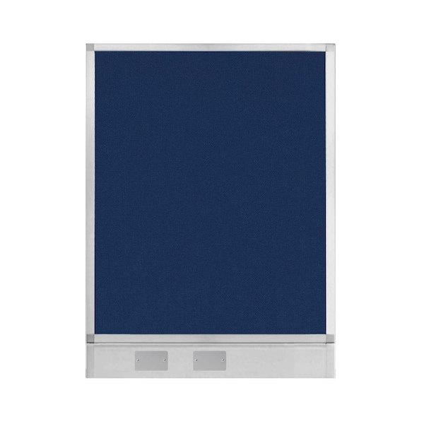 Hush Panel Configurable Cubicle Partition 3' x 4' Navy Blue Fabric w/ Cable Channel